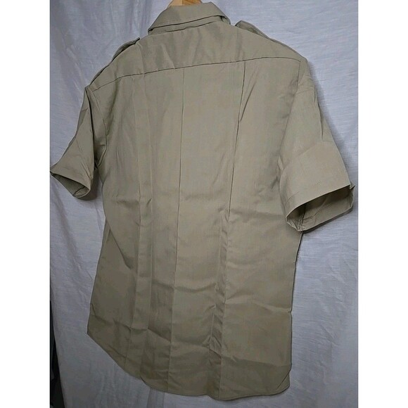 The Deputy Short Sleeve Button Shirt, Sz 16½, USA Made Khaki - Picture 8 of 9